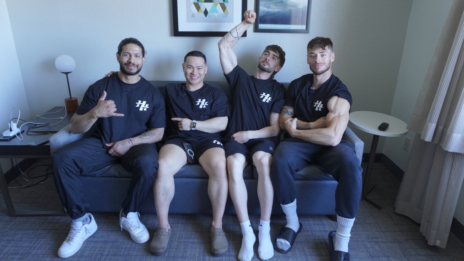 Team members spending time together